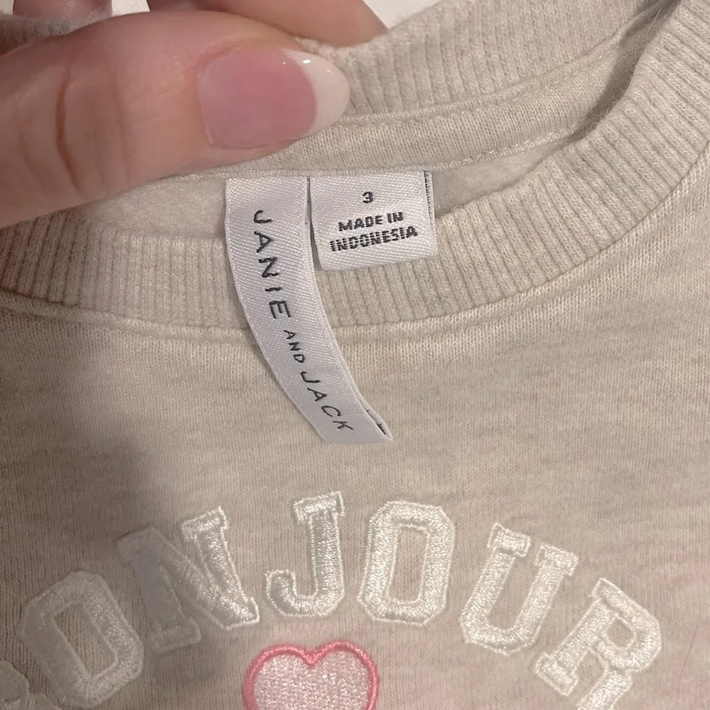 Janie and Jack sweatshirt and sweatpants set. 2/3t